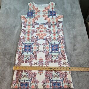 BaYo Shift Dress Womens XL Sleeveless Medallion Paisley Print Side Zip Multi Clr